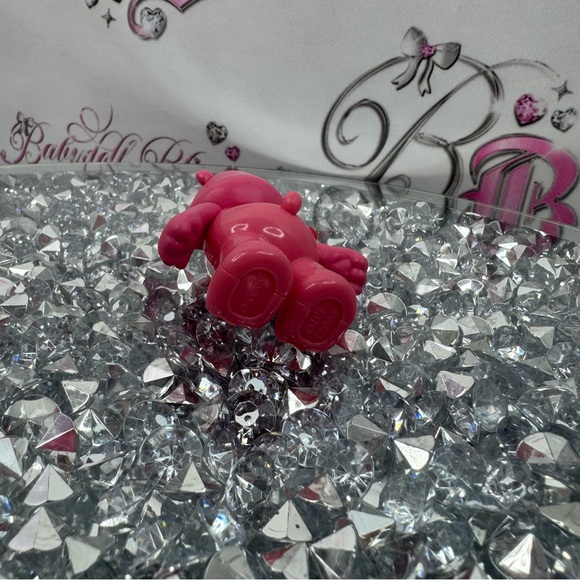 Carebear Mini action figurine hearts Pink Bear Figurine with Heart Design - Picture 6 of 6